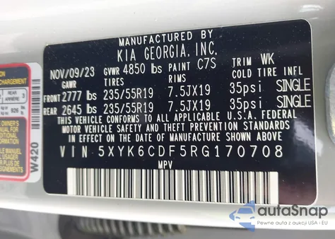 2024 Kia Sportage X-Line from USA, damaged, VIN 5XYK6CDF5RG170708